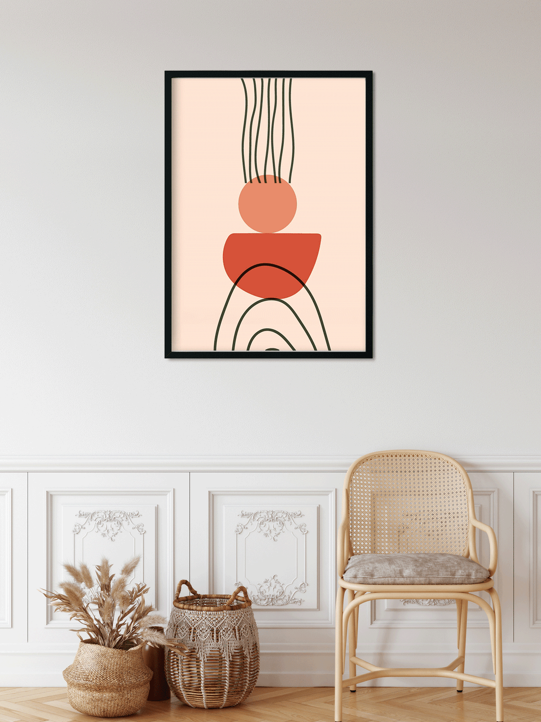 Boho wall Painting 4 X 5.5 Vertical Premium Wall Art Canvas by MeriDeewar
