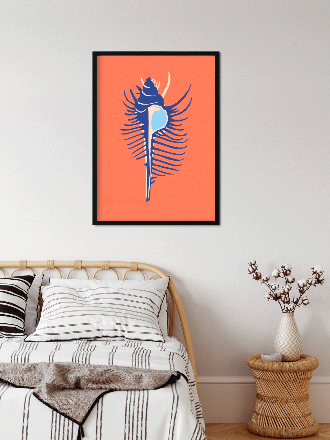 Boho Wildlife minimalistic Painting 3 : 4.2 Vertical Premium Wall Art Canvas by MeriDeewar