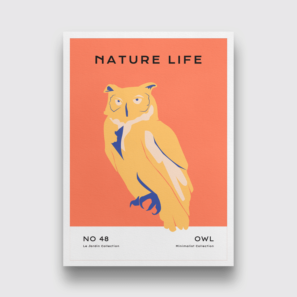 Boho wildlife minimalistic Painting 3 : 4.2 Vertical Premium Wall Art Canvas by MeriDeewar