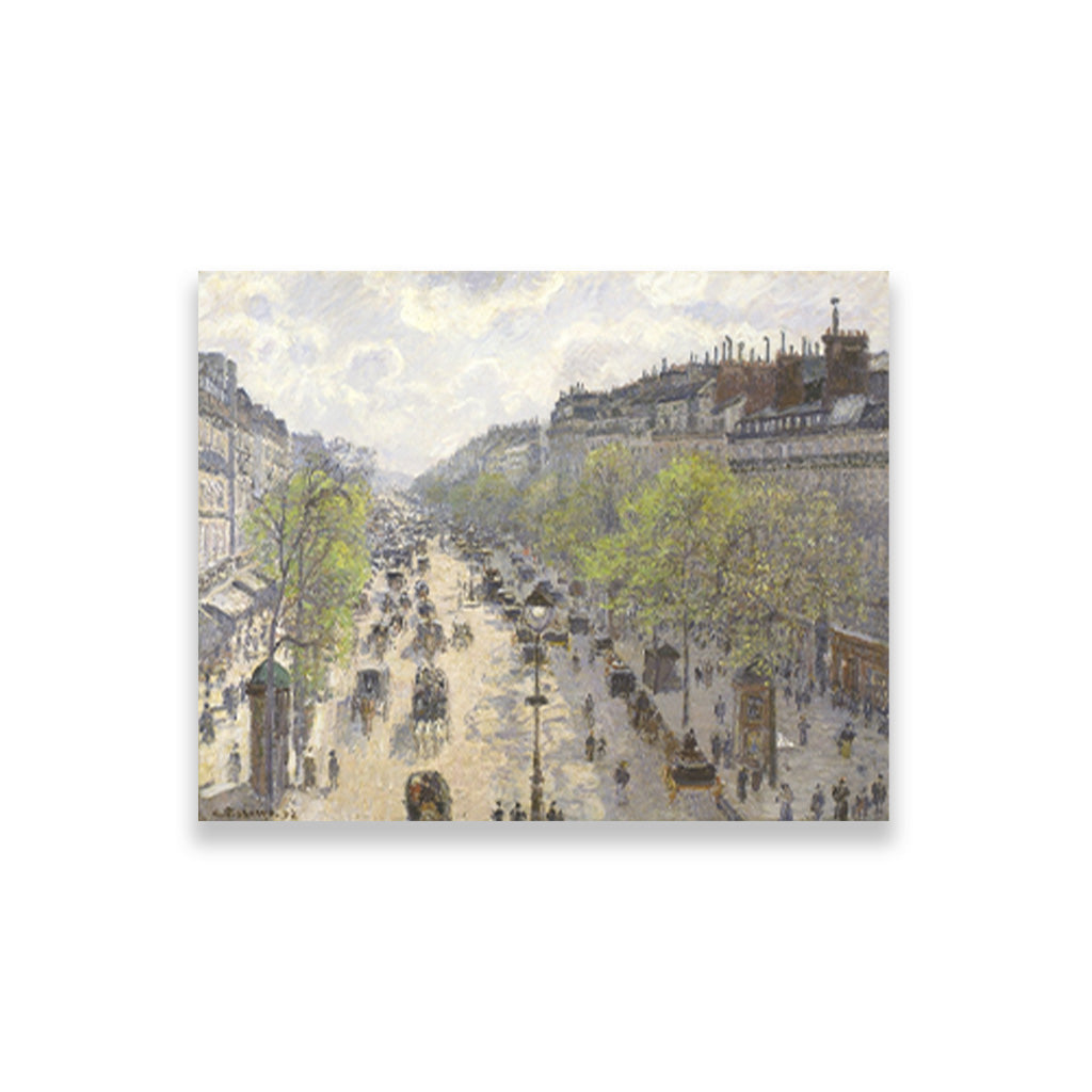 Boulevard Montmartre ,Spring Painting-Meri Deewar 5 : 4 Horizontal Premium Wall Art Canvas by MeriDeewar