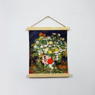 Bouquet Of Flowers In A Vase By Van Gogh Hanging Canvas Painting-Meri Deewar Hanging Canvas Premium Wall Art Canvas by MeriDeewar