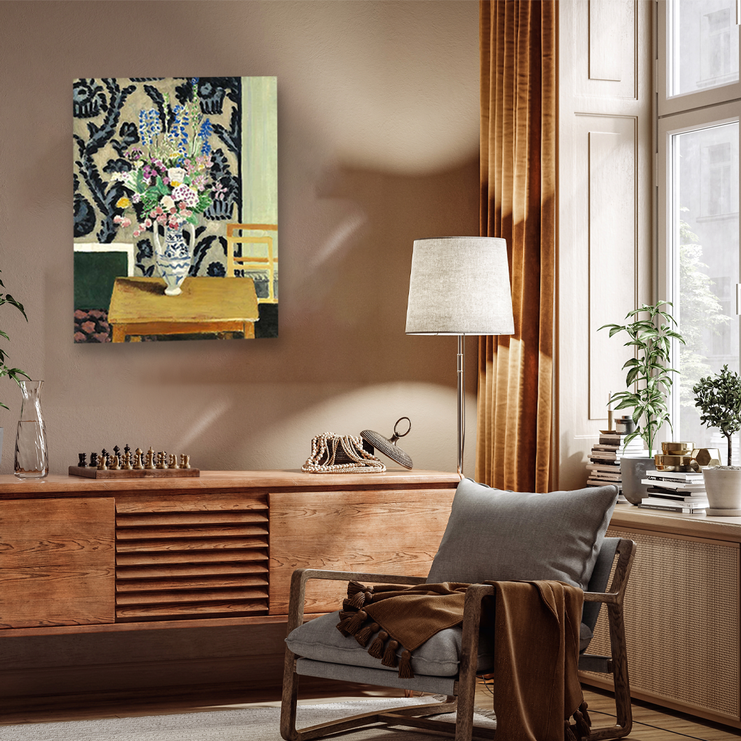 Bouquet pour le 14 juillet 1919 Painting 3 : 4 Vertical Premium Wall Art Canvas by MeriDeewar