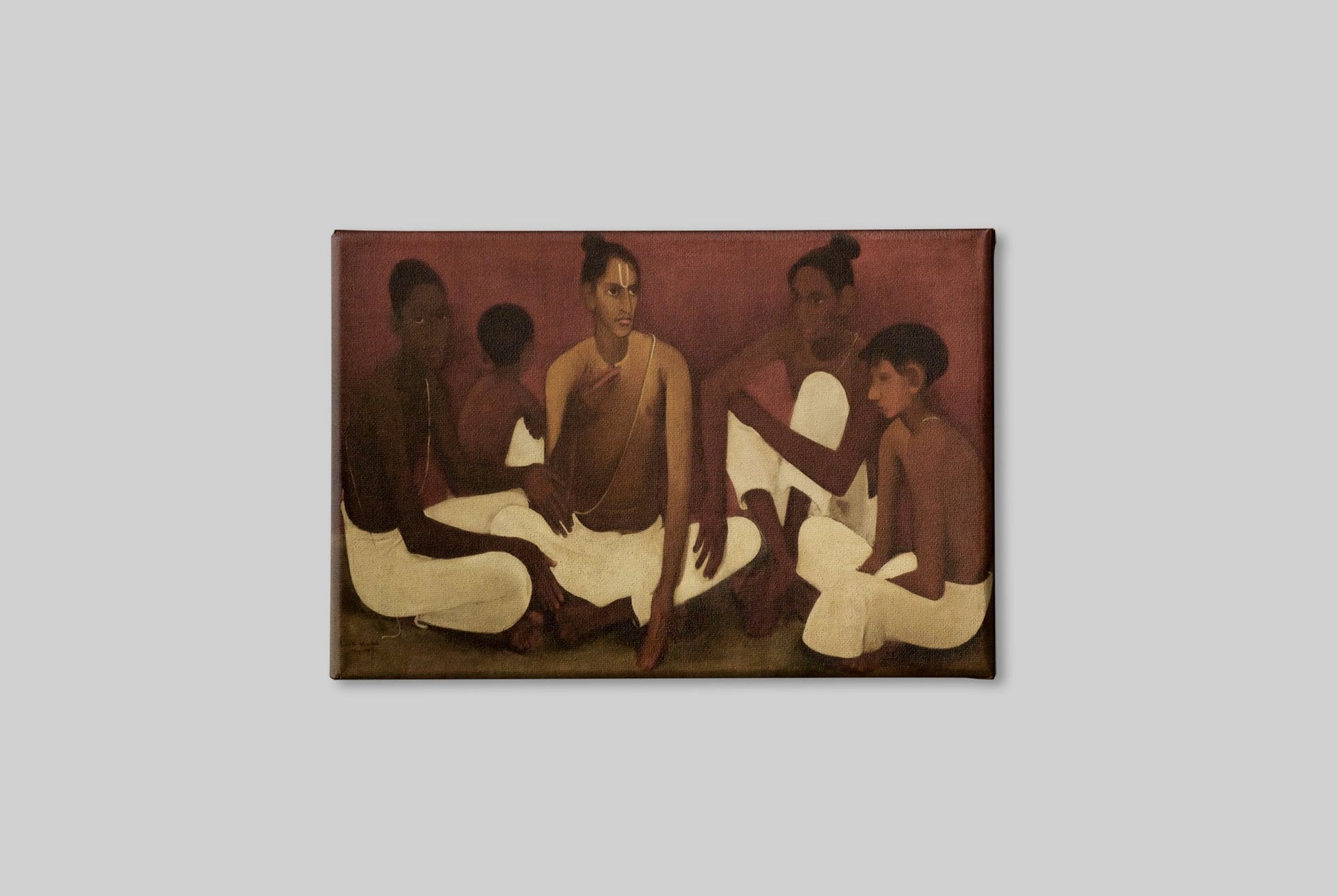 Brahmacharis Painting-Meri Deewar 2 : 1 Horizontal Premium Wall Art Canvas by MeriDeewar