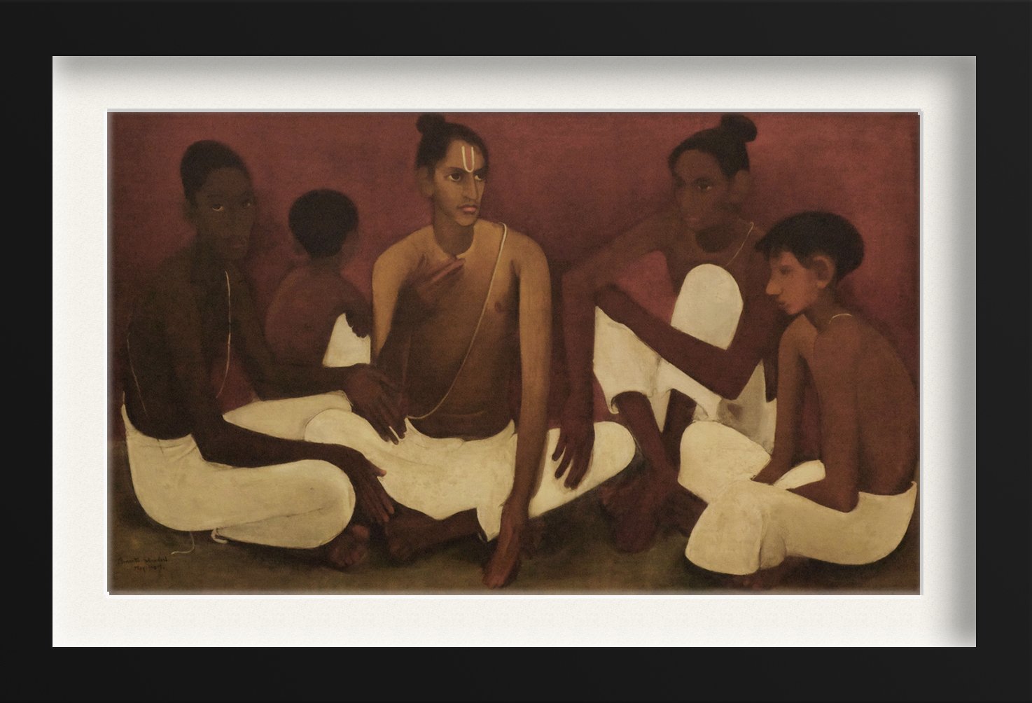 Brahmacharis Painting-Meri Deewar 2 : 1 Horizontal Premium Wall Art Canvas by MeriDeewar
