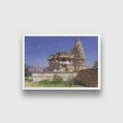 Brahminic temple in adelnure Painting-Meri Deewar 3 : 2 Horizontal Premium Wall Art Canvas by MeriDeewar