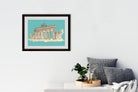 Brandenburg Gate Illustration Painting-Meri Deewar 3 : 2 Horizontal Premium Wall Art Canvas by MeriDeewar