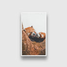 Brown bear in a forest Painting - Meri Deewar 1 : 2 Vertical Premium Wall Art Canvas by MeriDeewar