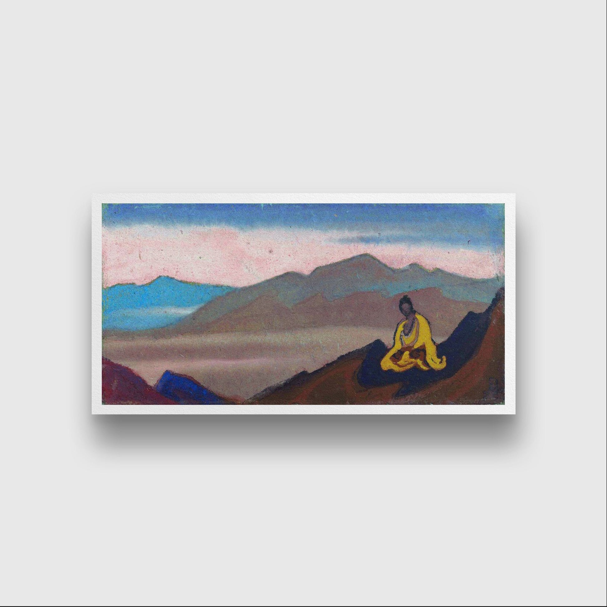 Buddha landscape Painting - Meri Deewar 2 : 1 Horizontal Premium Wall Art Canvas by MeriDeewar