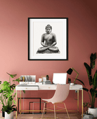 Buddha on the Borobudur Painting 5 : 6 Vertical Premium Wall Art Canvas by MeriDeewar