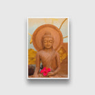 buddha statue in calm rest pose Painting-Meri Deewar 2 : 3 Vertical Premium Wall Art Canvas by MeriDeewar