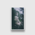 Buddha statue in middle of forest Painting - Meri Deewar 2 : 3 Vertical Premium Wall Art Canvas by MeriDeewar