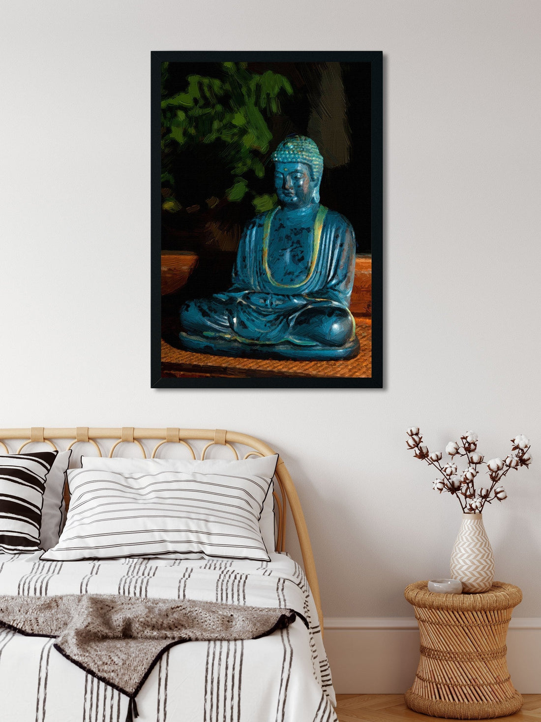 Buddha statue Painting - Meri Deewar 2 : 3 Vertical Premium Wall Art Canvas by MeriDeewar