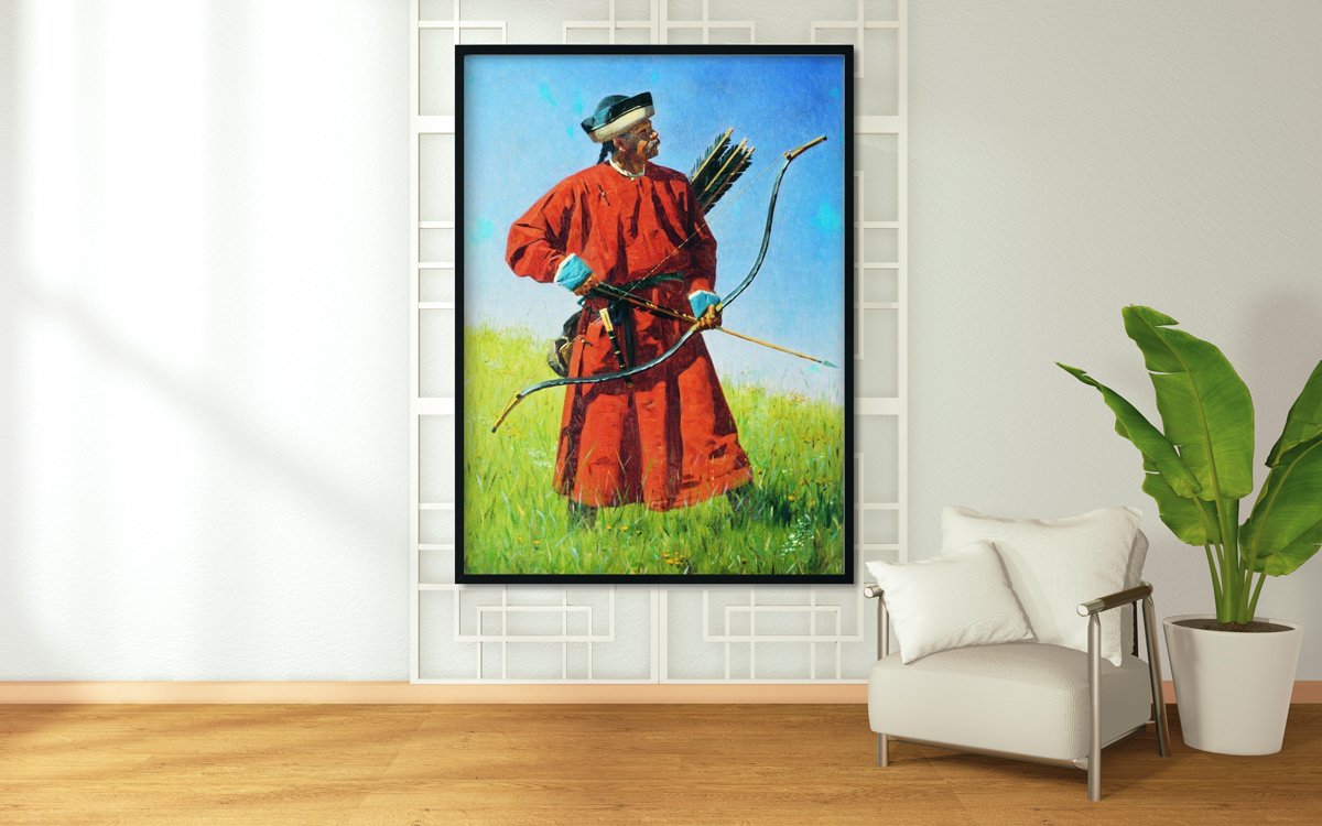 Bukhara soldiers sarbaz Painting-Meri Deewar 3 : 4.2 Vertical Premium Wall Art Canvas by MeriDeewar