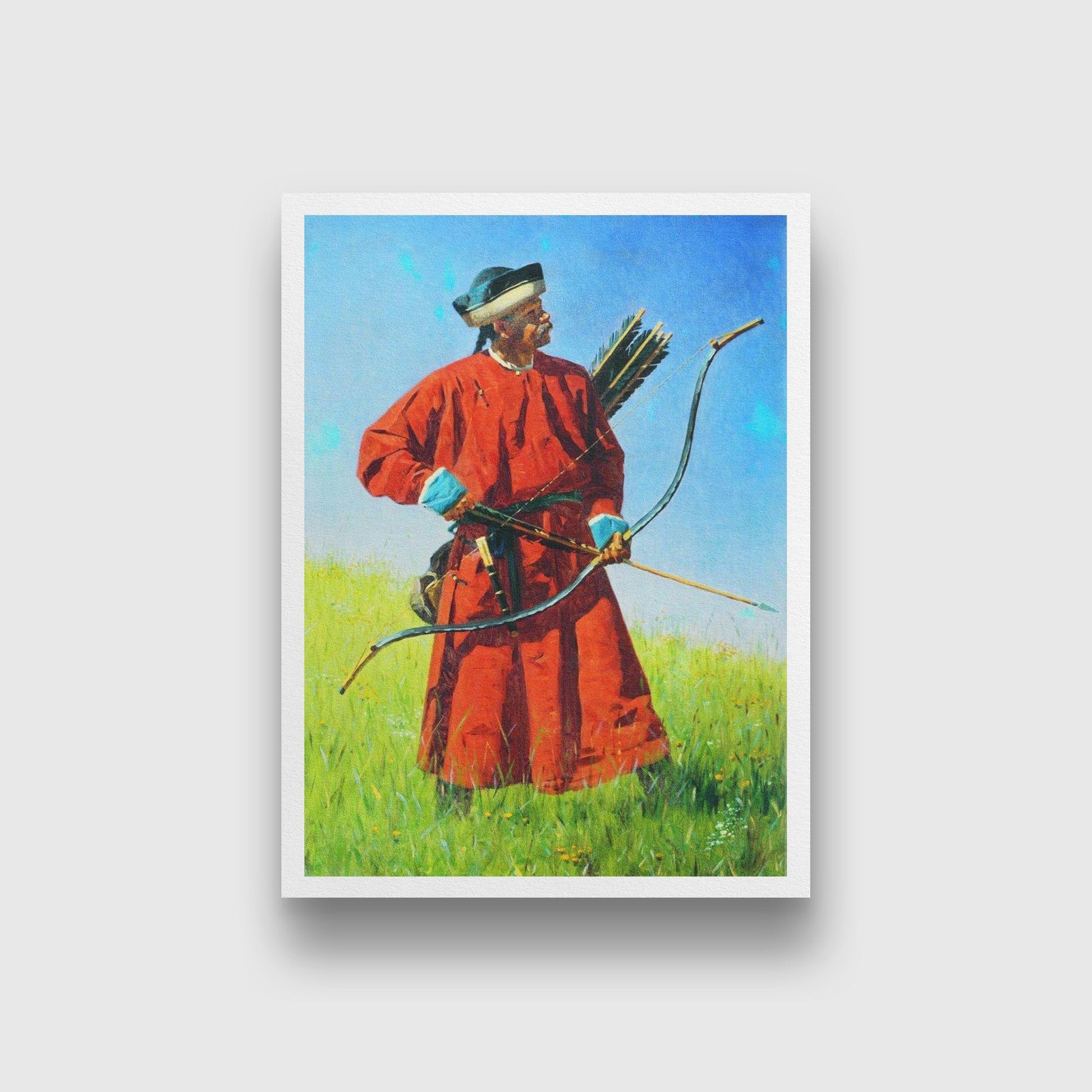 Bukhara soldiers sarbaz Painting-Meri Deewar 3 : 4.2 Vertical Premium Wall Art Canvas by MeriDeewar