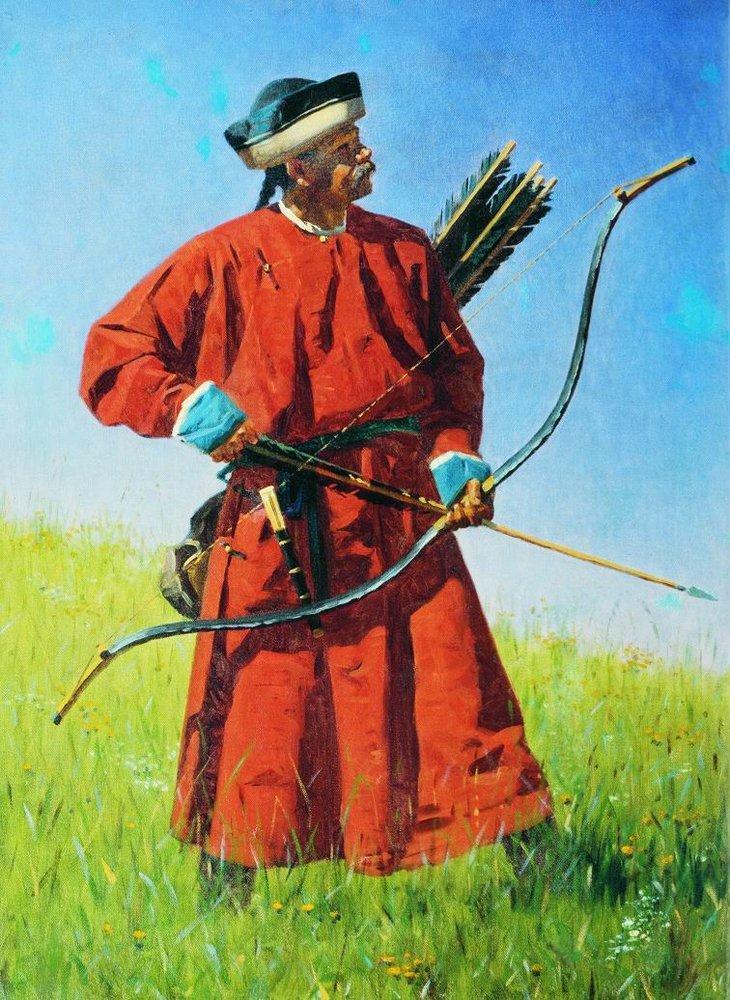Bukhara soldiers sarbaz Painting-Meri Deewar 3 : 4.2 Vertical Premium Wall Art Canvas by MeriDeewar