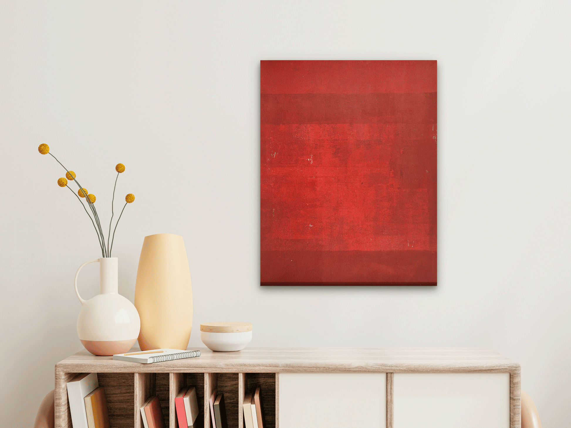 Kumkum Red Abstract Paintings
