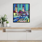Cafe Ernst Ludwig Kirchner Painting - MeriDeewar 1 : 1 Square Premium Wall Art Canvas by MeriDeewar