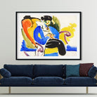 Calligraphic Henry Lyman Saÿen Painting - MeriDeewar 4 : 3 Horizontal Premium Wall Art Canvas by MeriDeewar