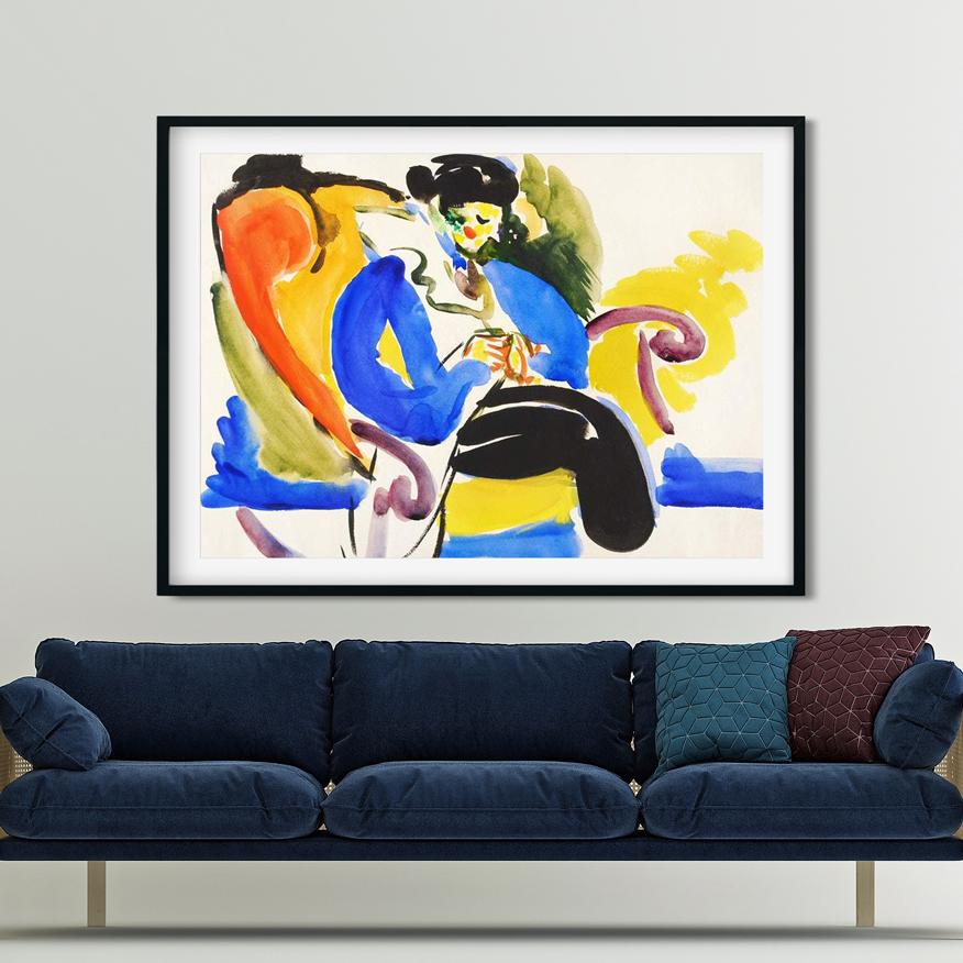 Calligraphic Henry Lyman Saÿen Painting - MeriDeewar 4 : 3 Horizontal Premium Wall Art Canvas by MeriDeewar