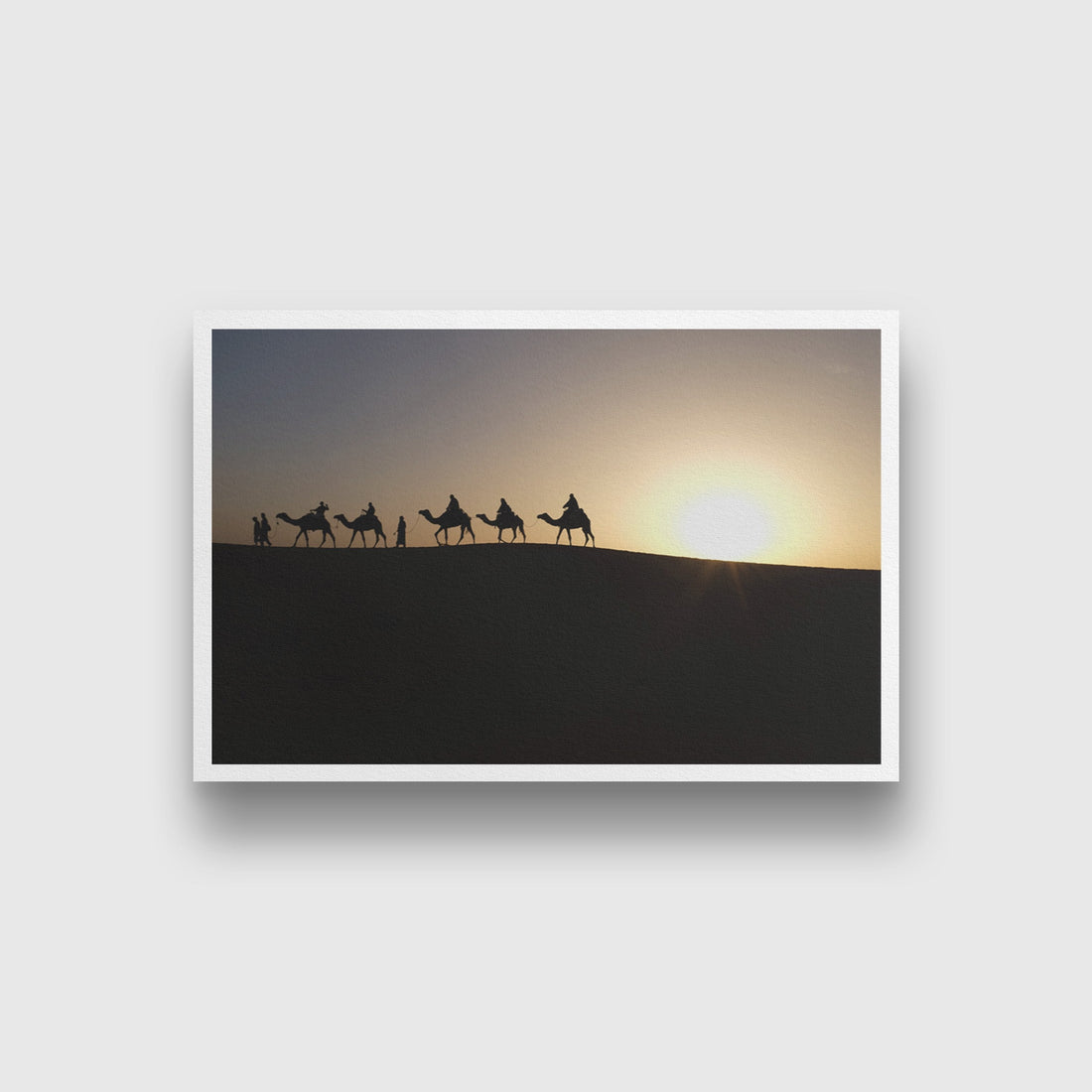 Camel Ride Painting-Meri Deewar 3 : 2 Horizontal Premium Wall Art Canvas by MeriDeewar
