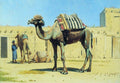 Camel in the courtyard Painting-Meri Deewar - MeriDeewar