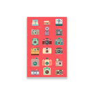 Camera Collage painting 2 : 3 Vertical Premium Wall Art Canvas by MeriDeewar