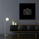 camera photography painting 1 : 1 Square Premium Wall Art Canvas by MeriDeewar