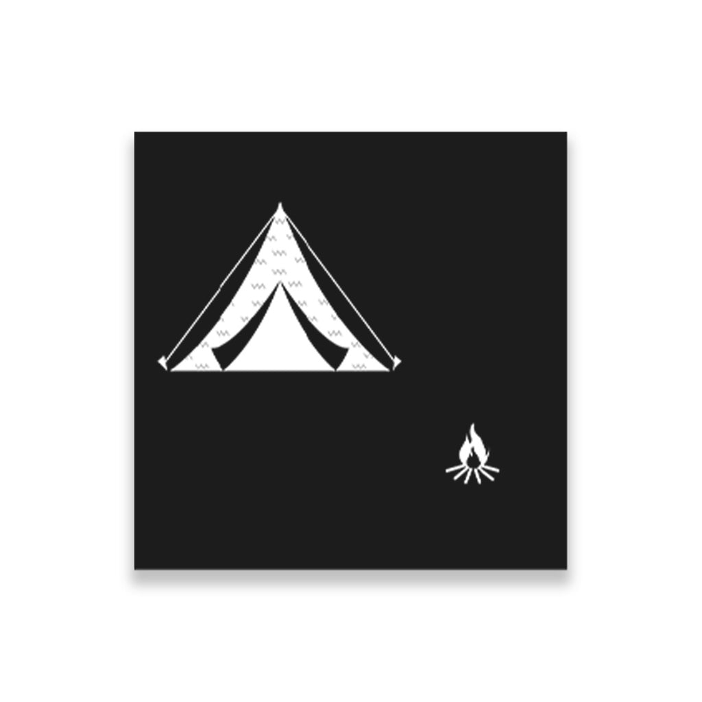 camp fire painting 1 : 1 Square Premium Wall Art Canvas by MeriDeewar