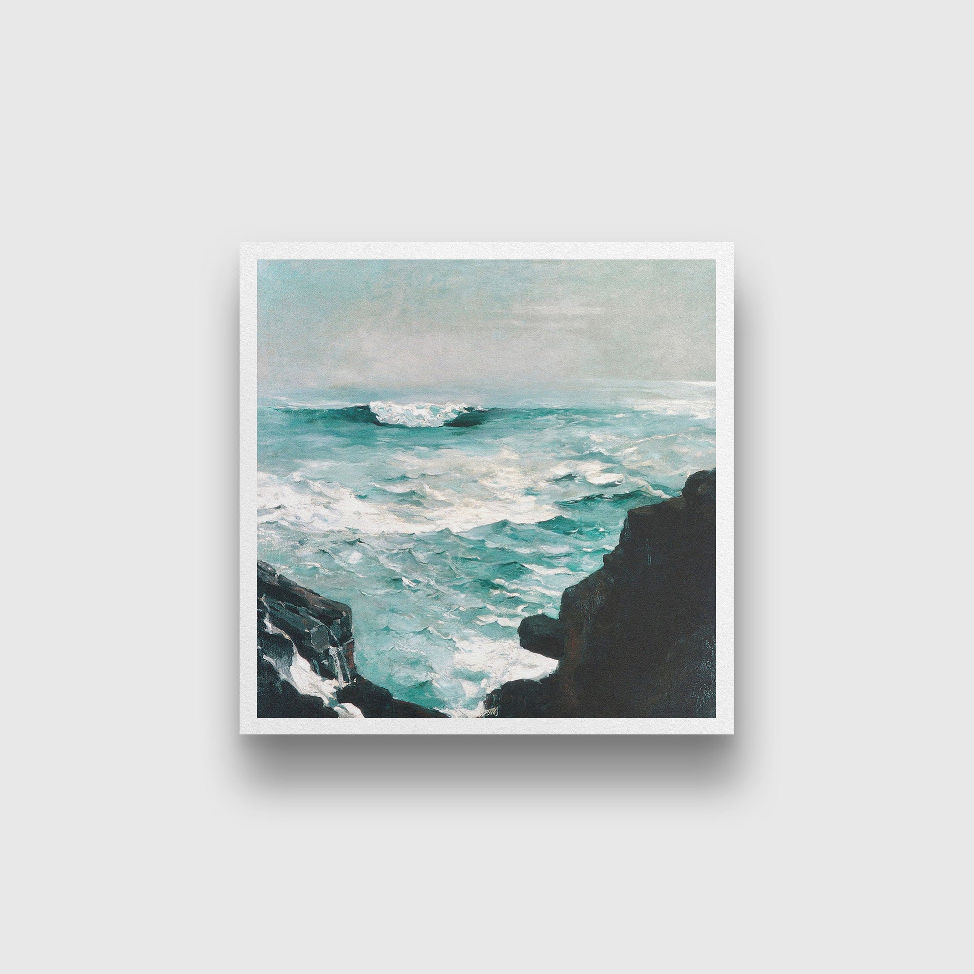 Cannon Rock painting - Meri Deewar 1 : 1 Square Premium Wall Art Canvas by MeriDeewar
