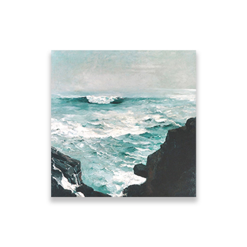 Cannon Rock painting - Meri Deewar 1 : 1 Square Premium Wall Art Canvas by MeriDeewar