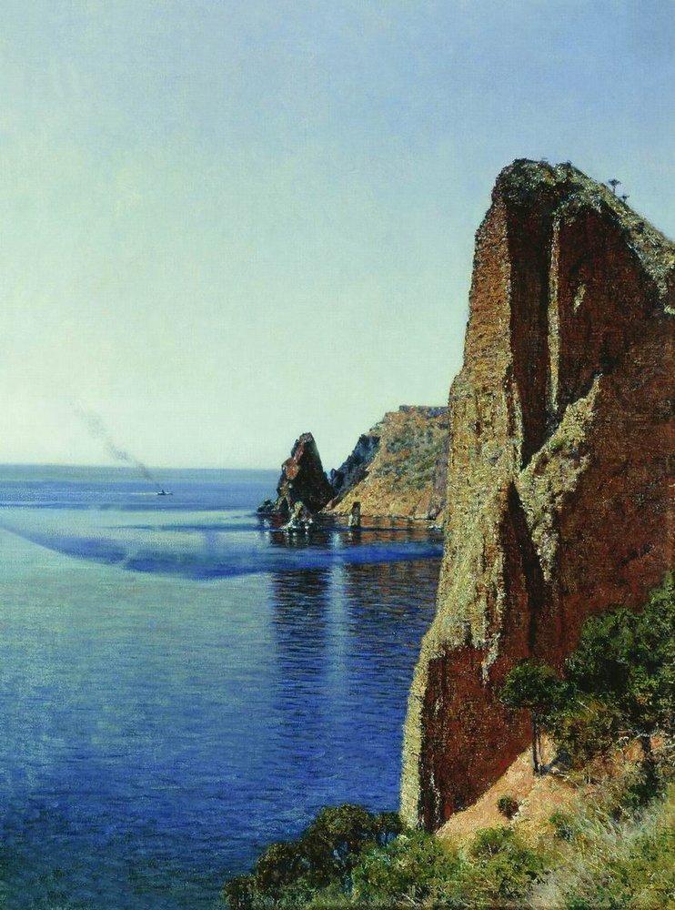 Cape fiolent near sevastopol Painting - Meri Deewar 3 : 4 Vertical Premium Wall Art Canvas by MeriDeewar
