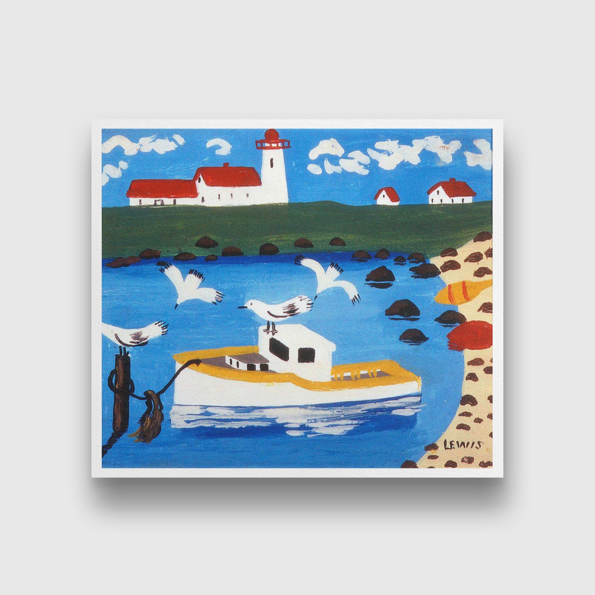 Cape Islander Painting - Meri Deewar 1 : 1 Square Premium Wall Art Canvas by MeriDeewar