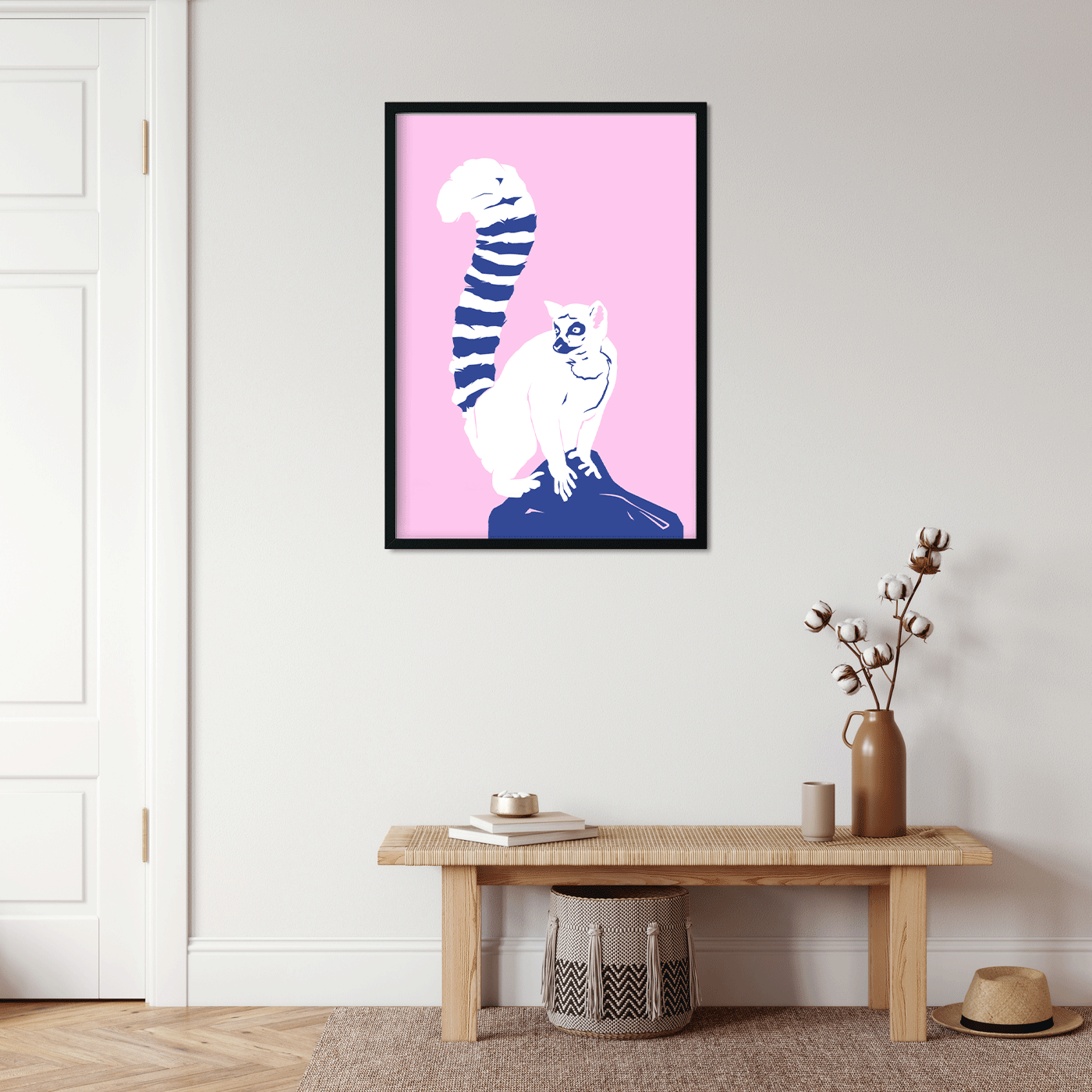 Cat wildlife Painting 3 : 4.2 Vertical Premium Wall Art Canvas by MeriDeewar