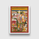 Celebrating The Birth Of Krishna Painting 2 : 3 Vertical Premium Wall Art Canvas by MeriDeewar