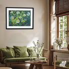 Chamomile Field Gouache Painting 4 : 3 Horizontal Premium Wall Art Canvas by MeriDeewar