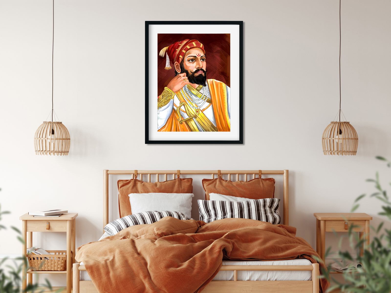 Chatrapati Shivaji Maharaj - Painting 3 : 4 Vertical Premium Wall Art Canvas by MeriDeewar