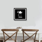 Cheers Art Black and White Painting - Meri Deewar 1 : 1 Square Premium Wall Art Canvas by MeriDeewar