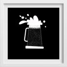 Cheers Art Black and White Painting - Meri Deewar 1 : 1 Square Premium Wall Art Canvas by MeriDeewar