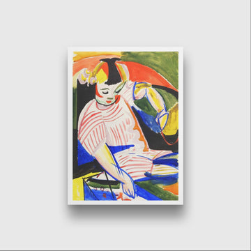 Child Henry Lyman Saÿen Painting - Meri Deewar 3 : 4.2 Vertical Premium Wall Art Canvas by MeriDeewar