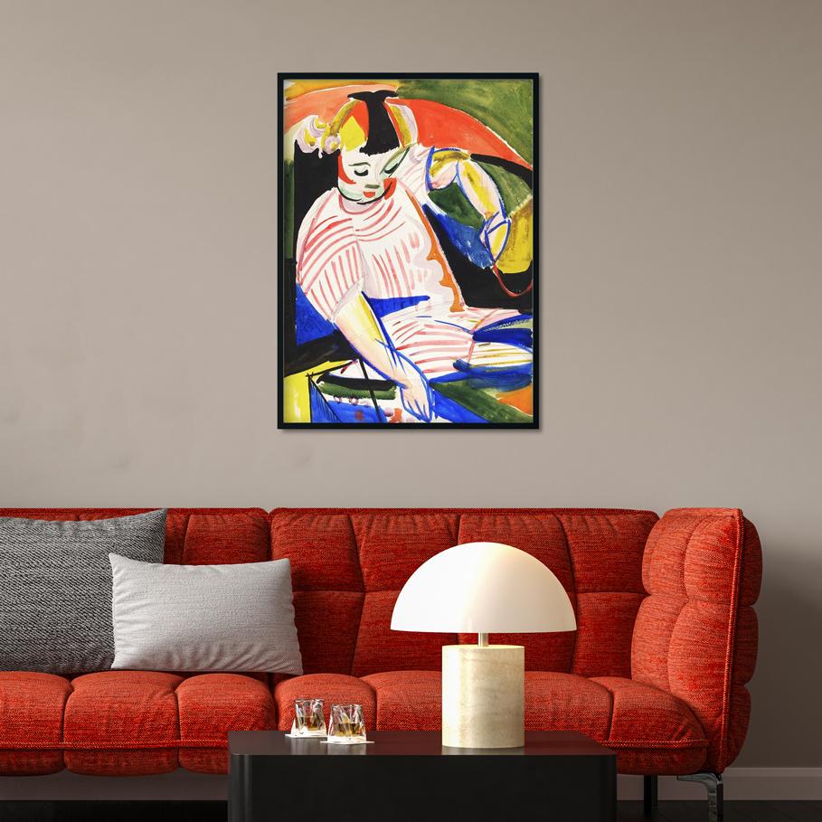 Child Henry Lyman Saÿen Painting - Meri Deewar 3 : 4.2 Vertical Premium Wall Art Canvas by MeriDeewar