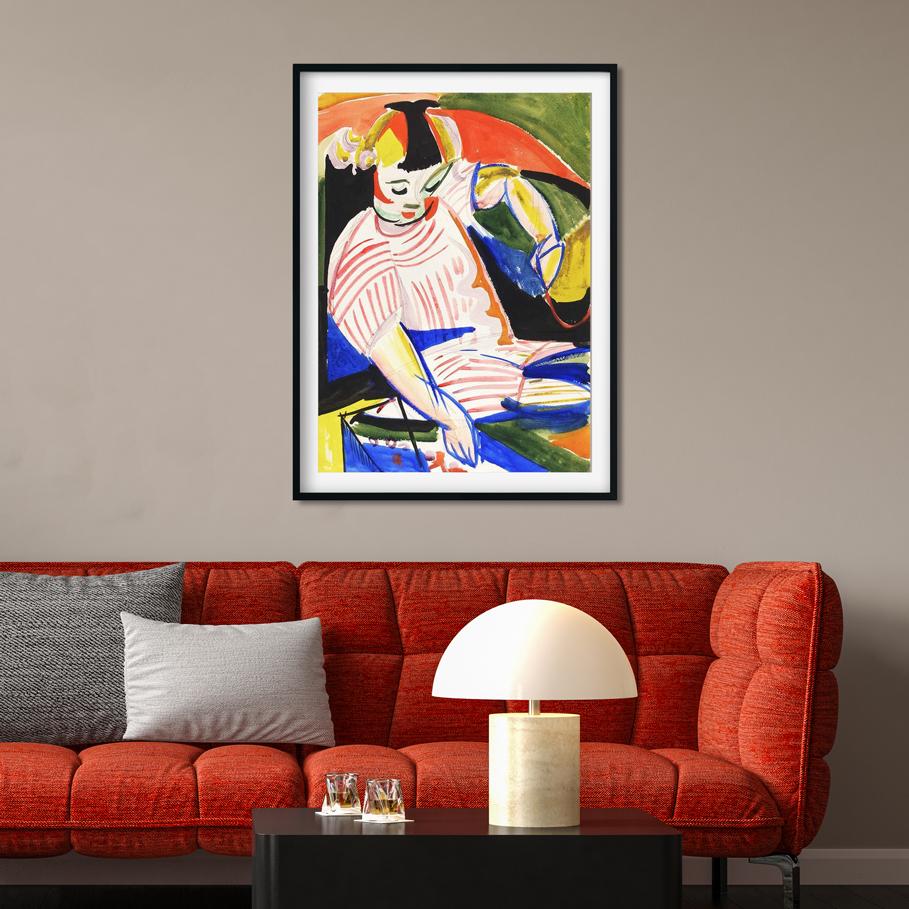 Child Henry Lyman Saÿen Painting - Meri Deewar 3 : 4.2 Vertical Premium Wall Art Canvas by MeriDeewar