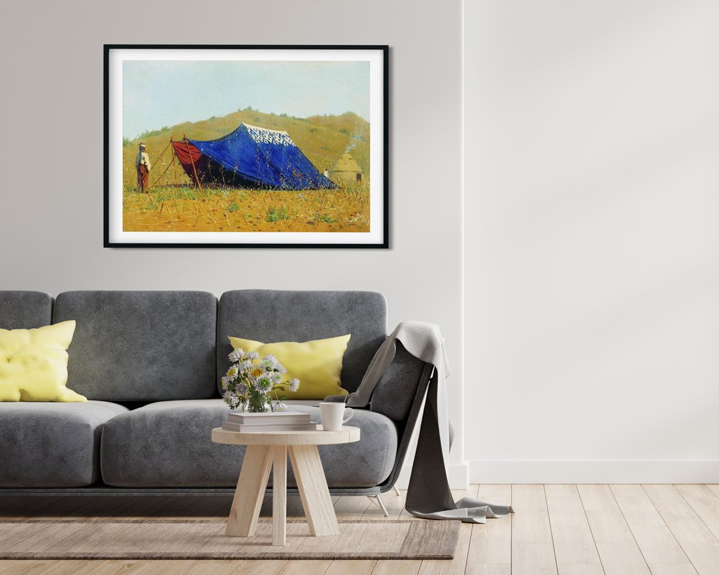 China tent Painting - Meri Deewar 3 : 2 Horizontal Premium Wall Art Canvas by MeriDeewar