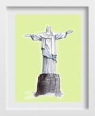 Christ the Redeemer Statue Illustration Painting -  Meri Deewar 3 : 4 Vertical Premium Wall Art Canvas by MeriDeewar