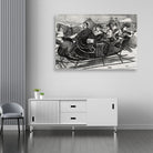 Christmas Belles painting -Meri Deewar 3 : 2 Horizontal Premium Wall Art Canvas by MeriDeewar