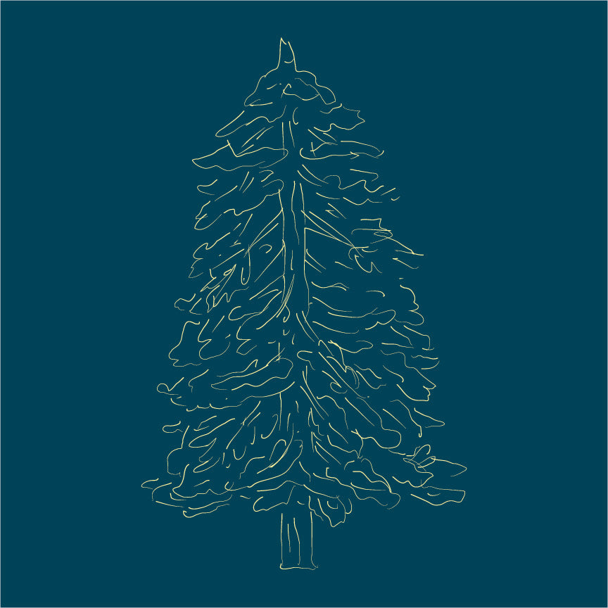 Christmas Tree painting 1 : 1 Square Premium Wall Art Canvas by MeriDeewar