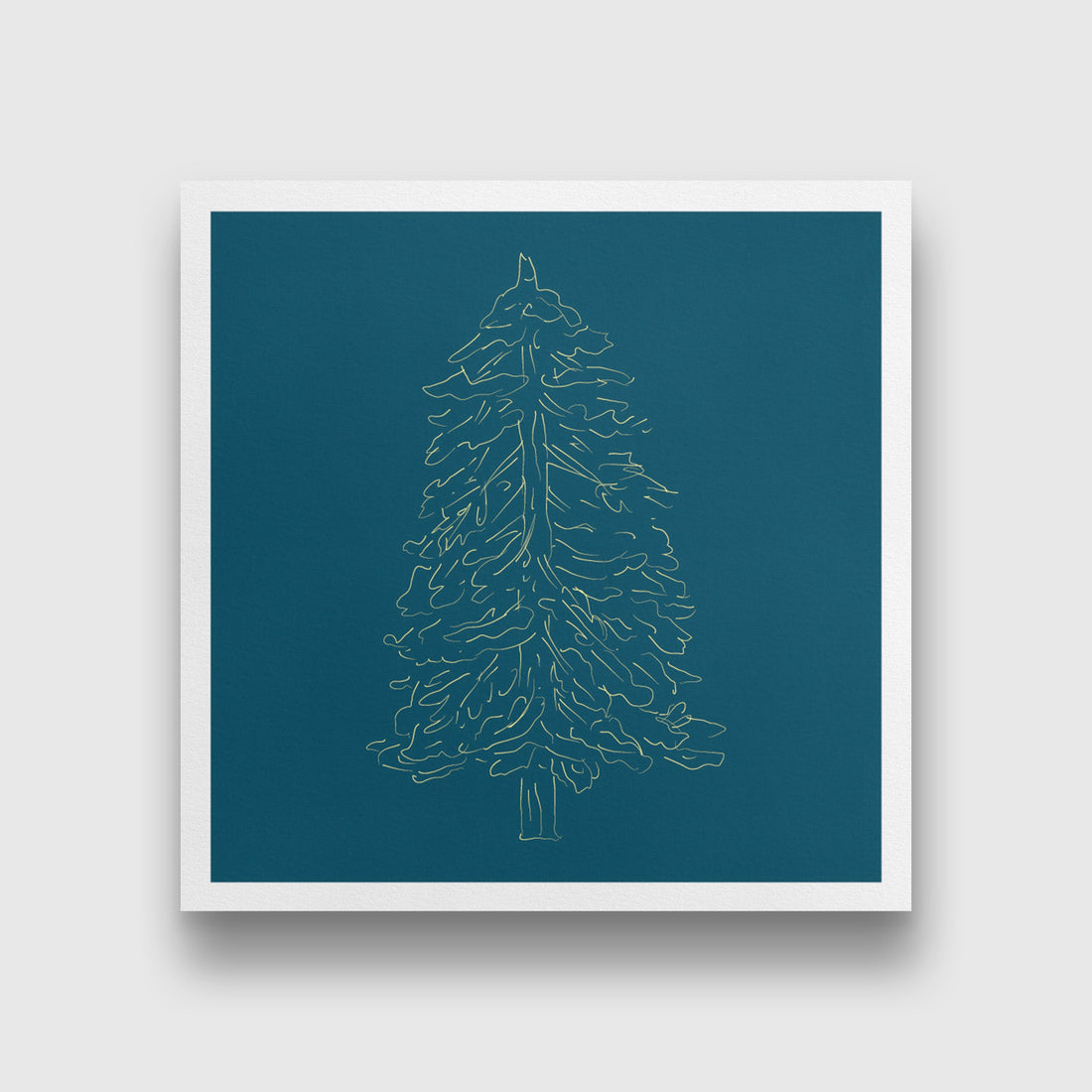 Christmas Tree painting 1 : 1 Square Premium Wall Art Canvas by MeriDeewar