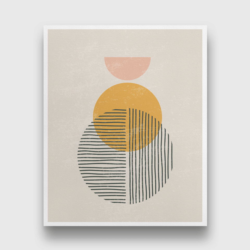 Circle geometric Painting 3 : 4 Vertical Premium Wall Art Canvas by MeriDeewar