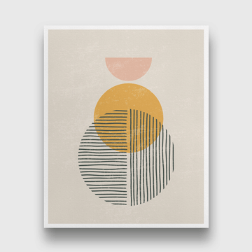 Circle geometric Painting 3 : 4 Vertical Premium Wall Art Canvas by MeriDeewar