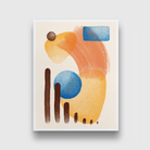 Circles stains abstract watercolor Painting 3 : 4 Vertical Premium Wall Art Canvas by MeriDeewar