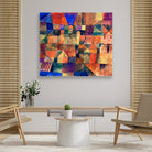 City with the three domes painting - Meri Deewar 6 : 5 Horizontal Premium Wall Art Canvas by MeriDeewar